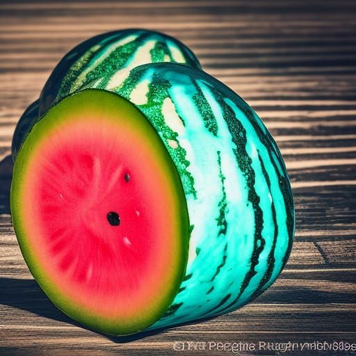 Purple and Turquoise Watermelon in 4K