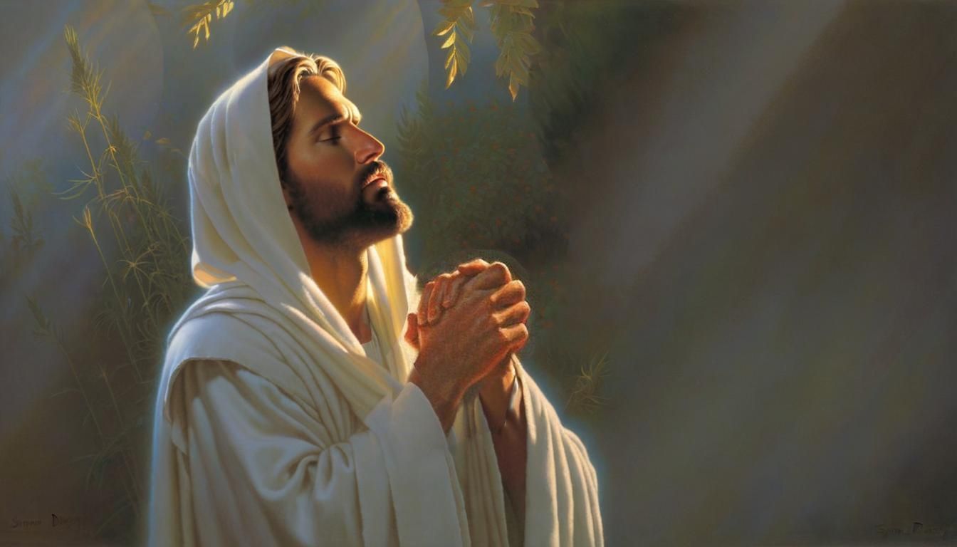 Jesus Praying: Classical Religious Portrait