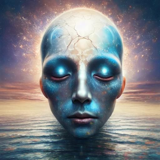 Timeless Celestial Clash in Vibrant Oil Painting