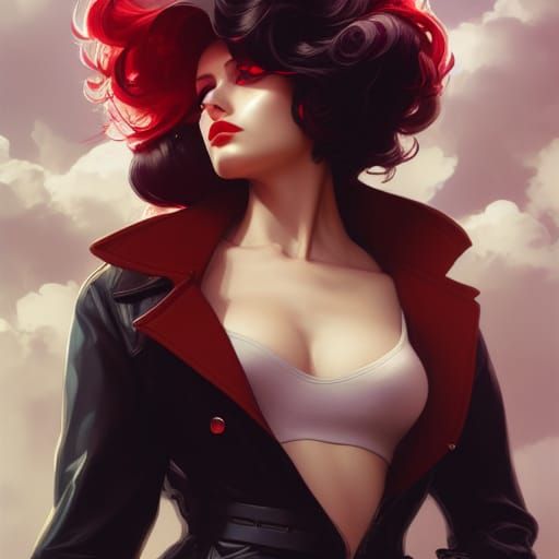 Spy Woman Portrait in Hyperdetailed Digital Art Style