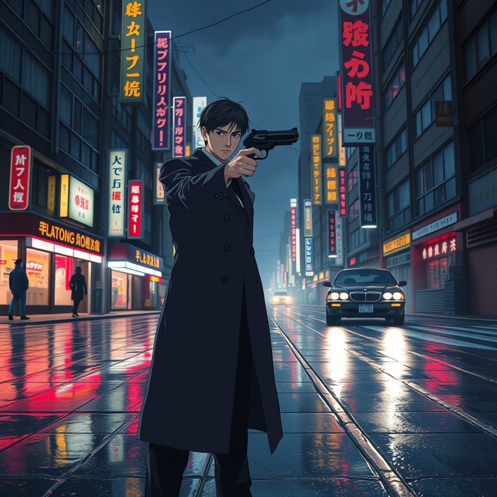 Neo-Noir Anime Gunman in 1980s Tokyo
