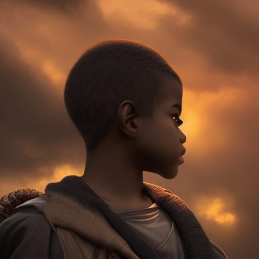 Detailed Digital Painting of a Boy