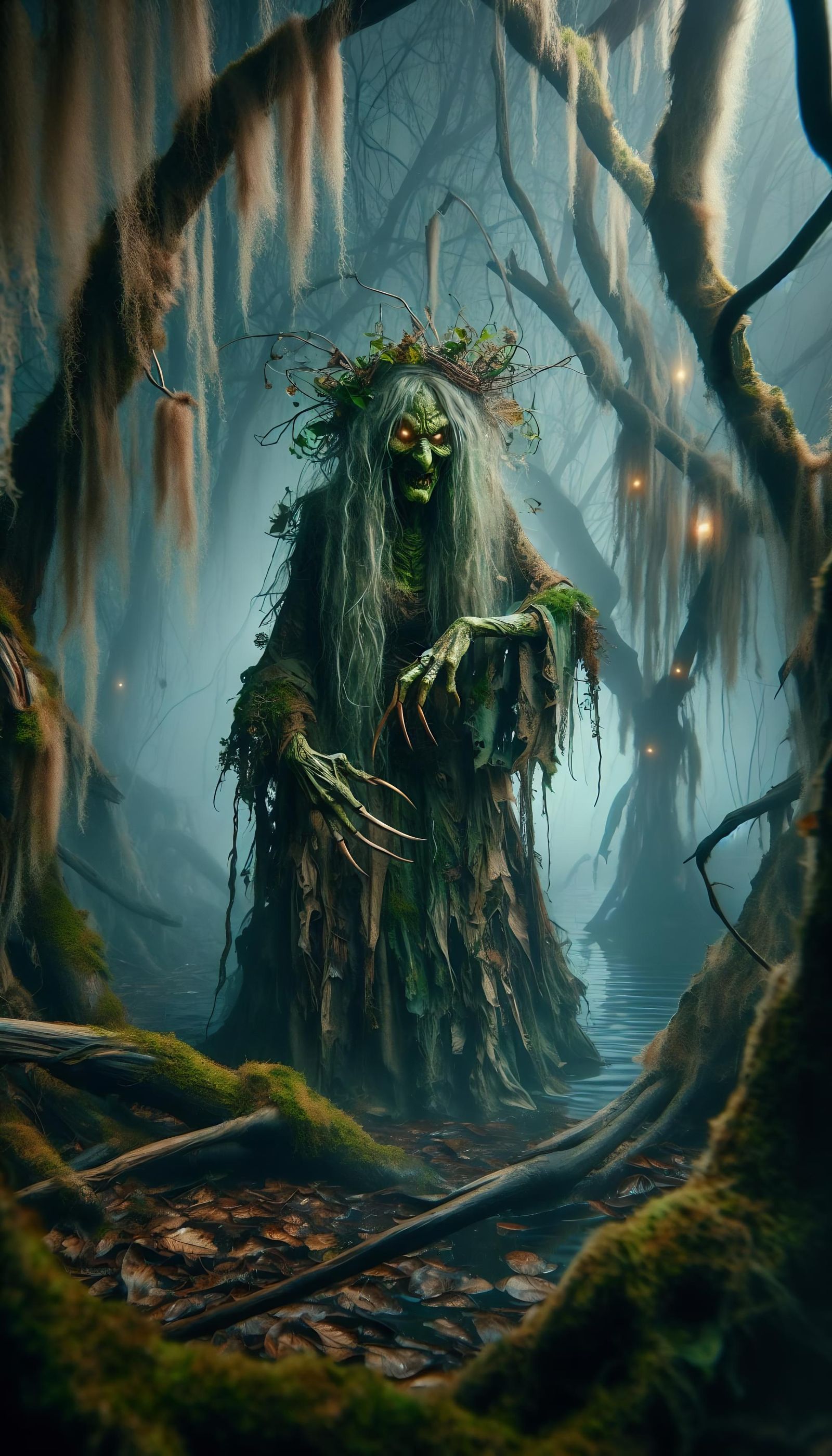 Eerie Swamp Hag in Misty Marsh