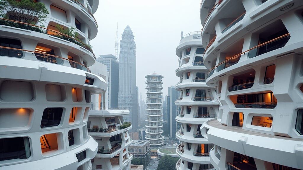 far future cyber city