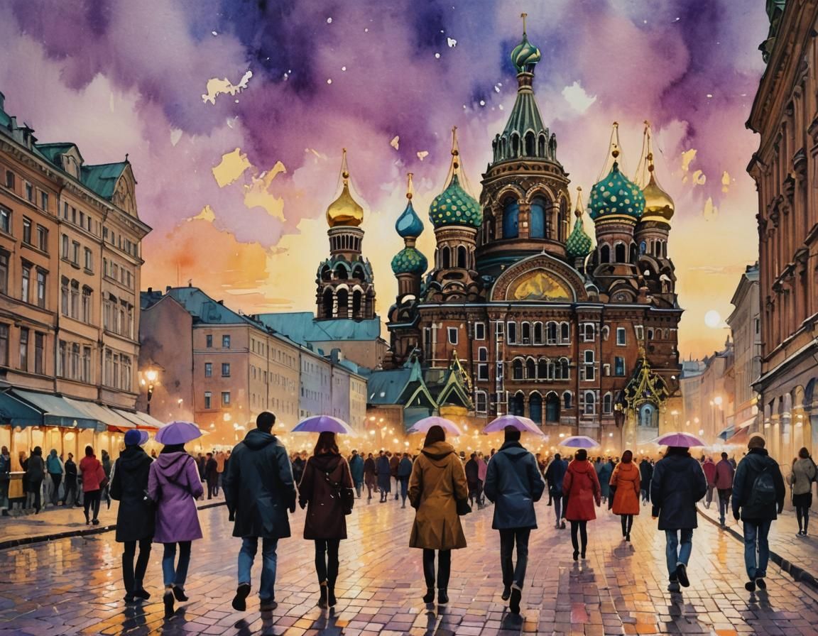 St. Petersburg Church in Romantic Expressionist Style