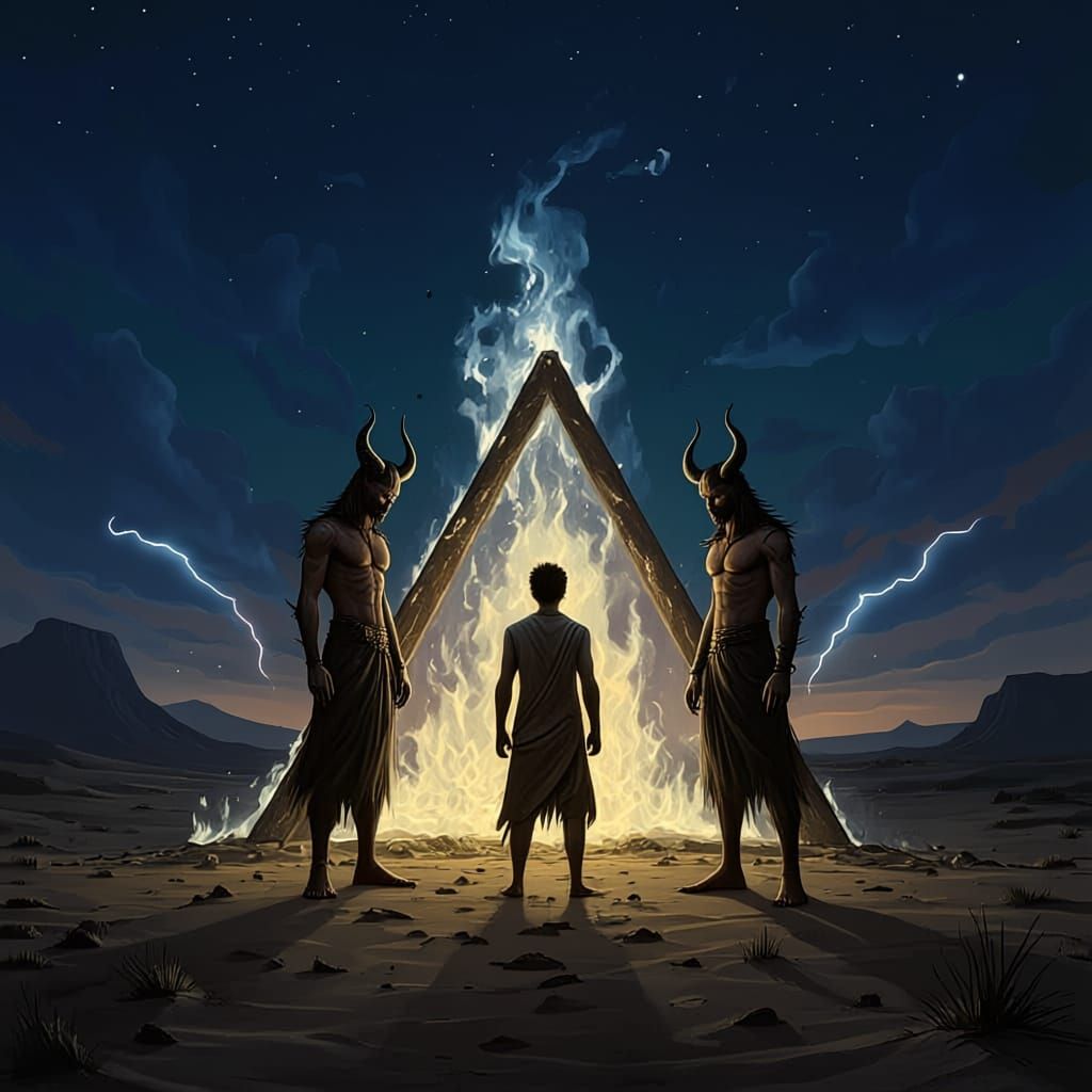 Demons of Memory in Desert Landscape