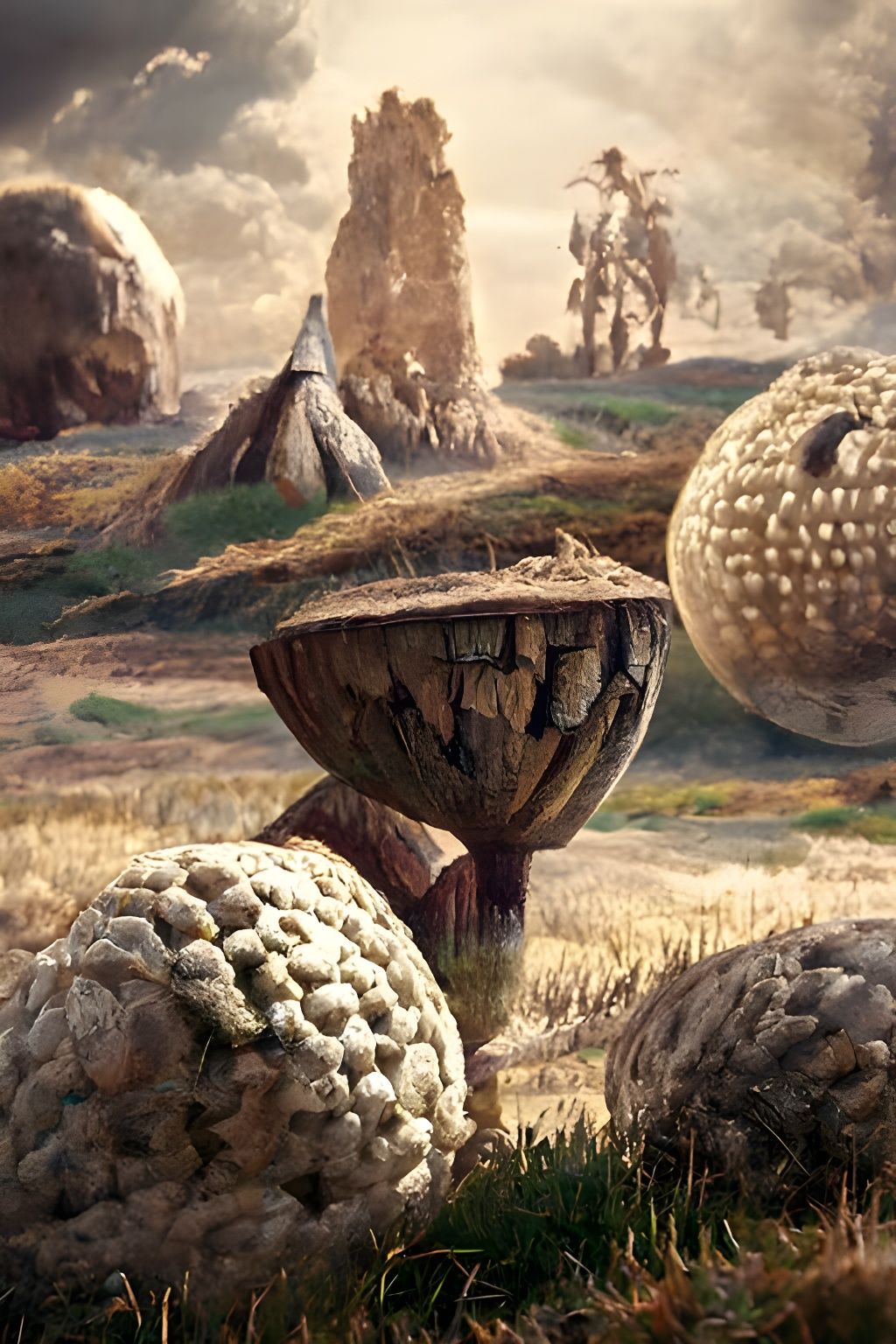 Petrified Roman Centurion in Ancient Crop Circle