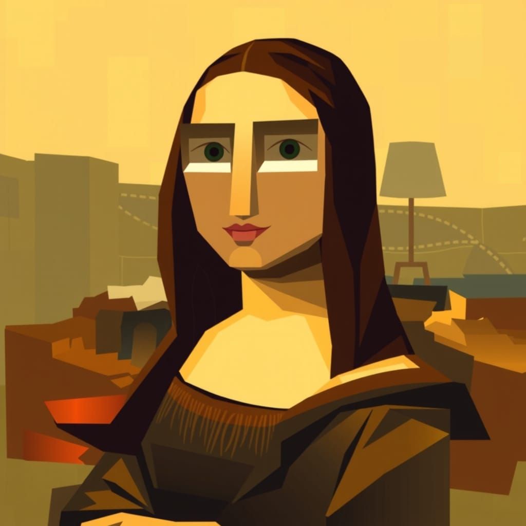 cubist Mona Lisa..