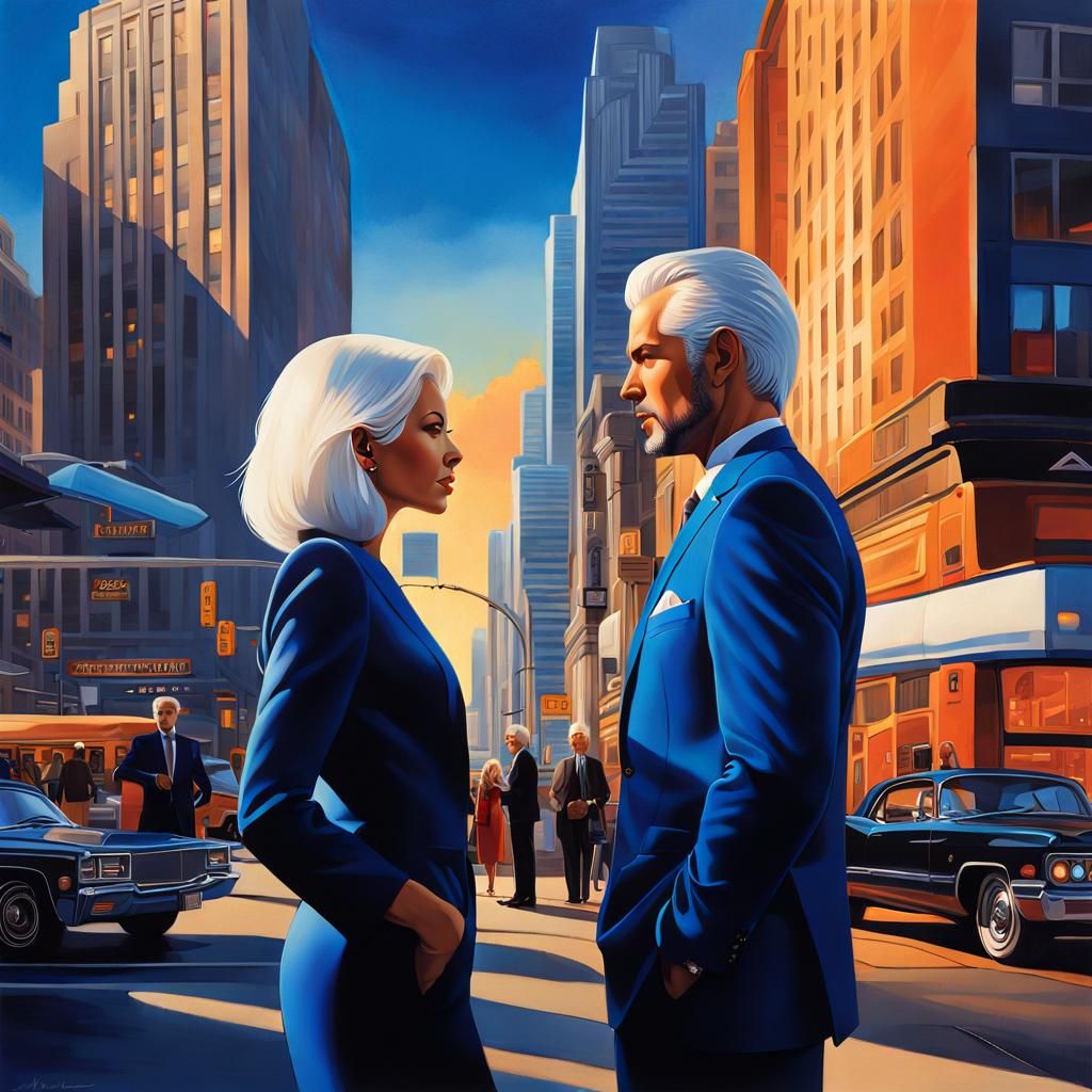 Hyper-Realistic Airbrush Art of a Couple in City