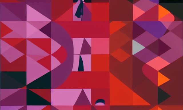 Surreal Squares and Circles in Pop Art Style