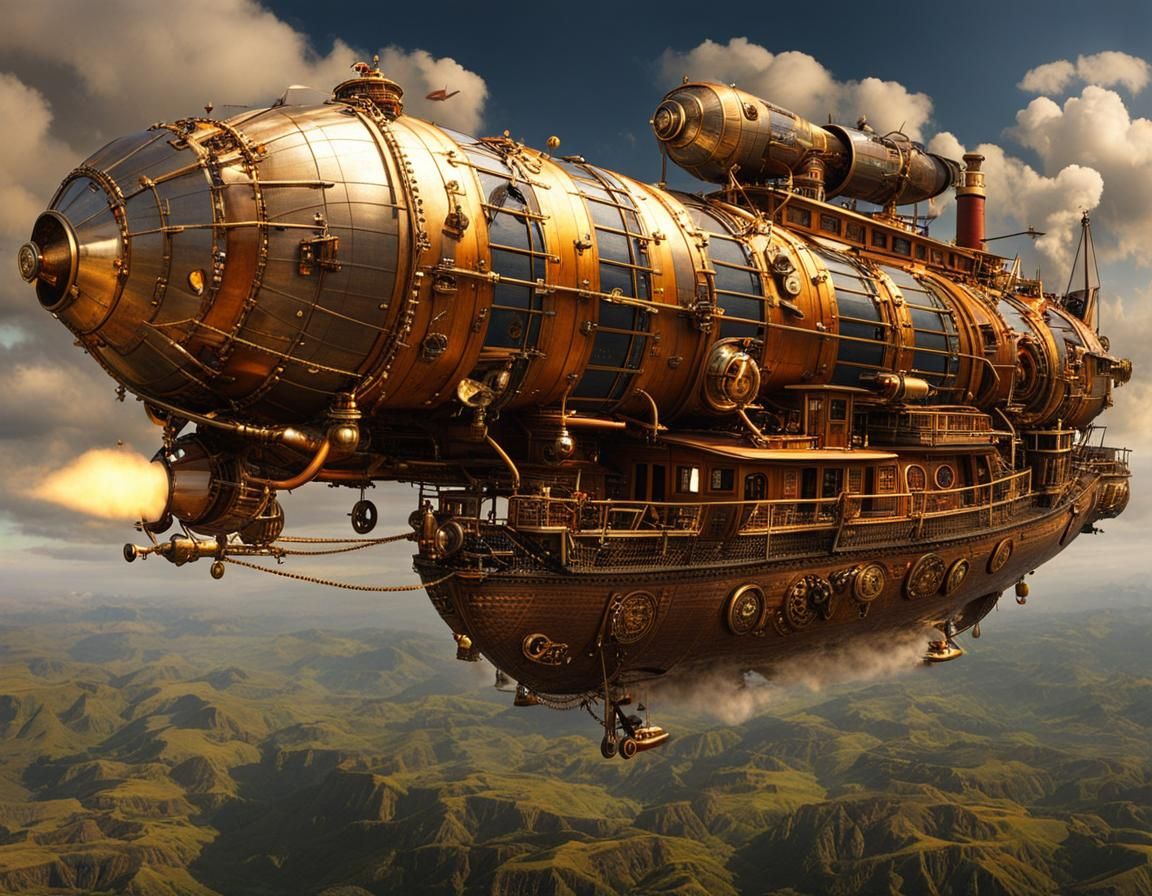 Steampunk Airship: The Good Ship 'Clear Air Turbulence'