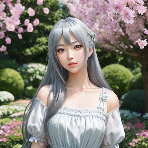 Anime-Inspired Garden Beauty in Professional Photography Sty...