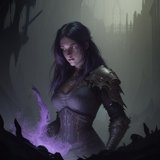 Winding Path in Dark Fantasy Style