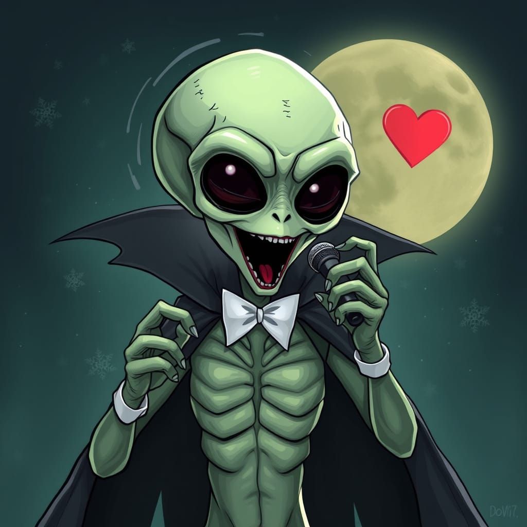 Alien Dracula Sings A Love Song