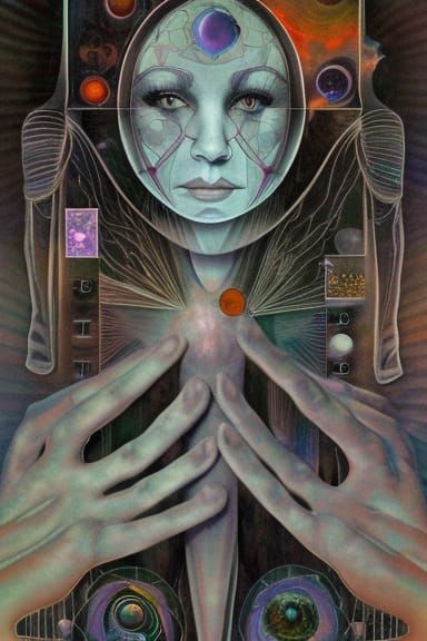 Surreal Astral Projection in Translucent Venetian Glass