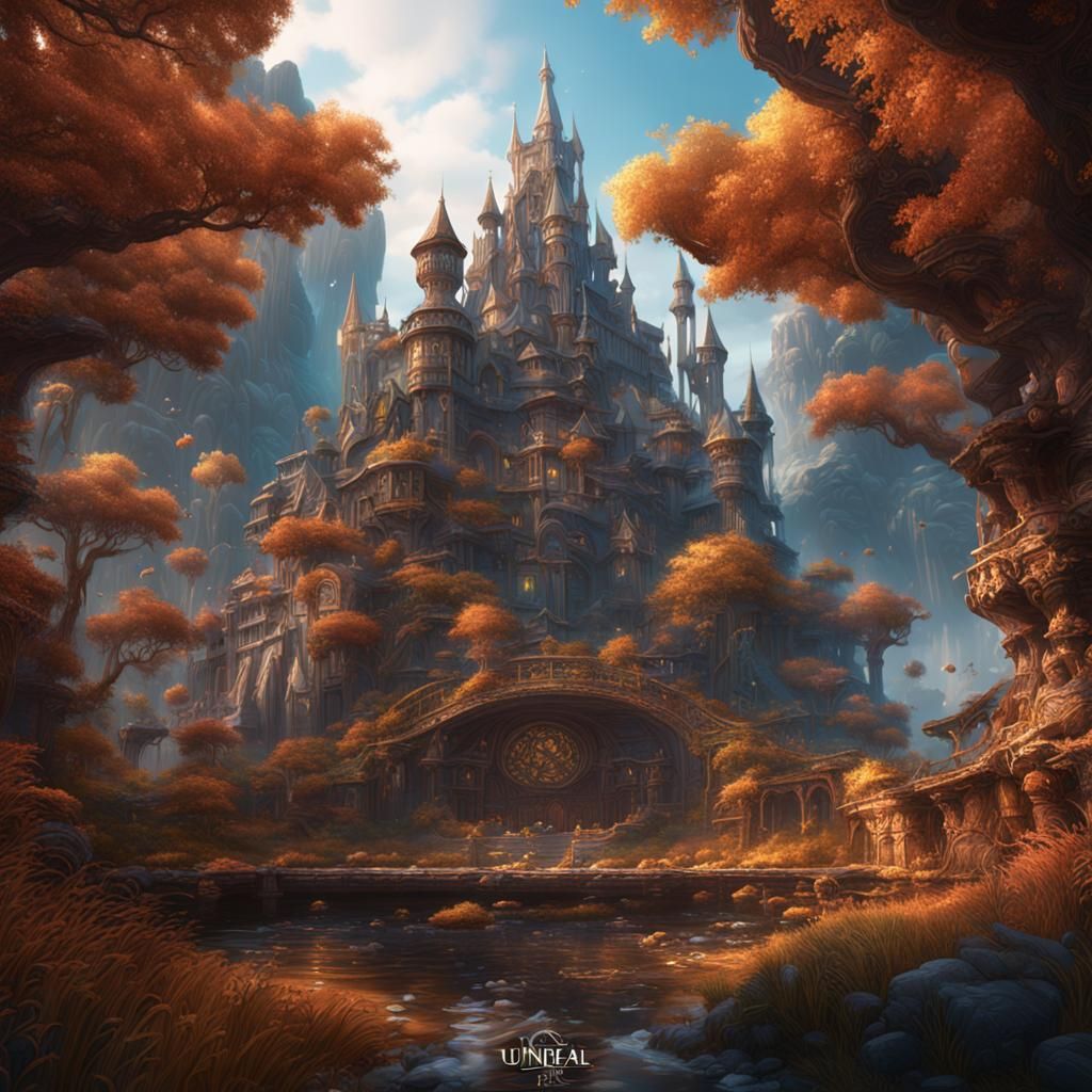 Detailed Word Art in Fantasy Concept Style