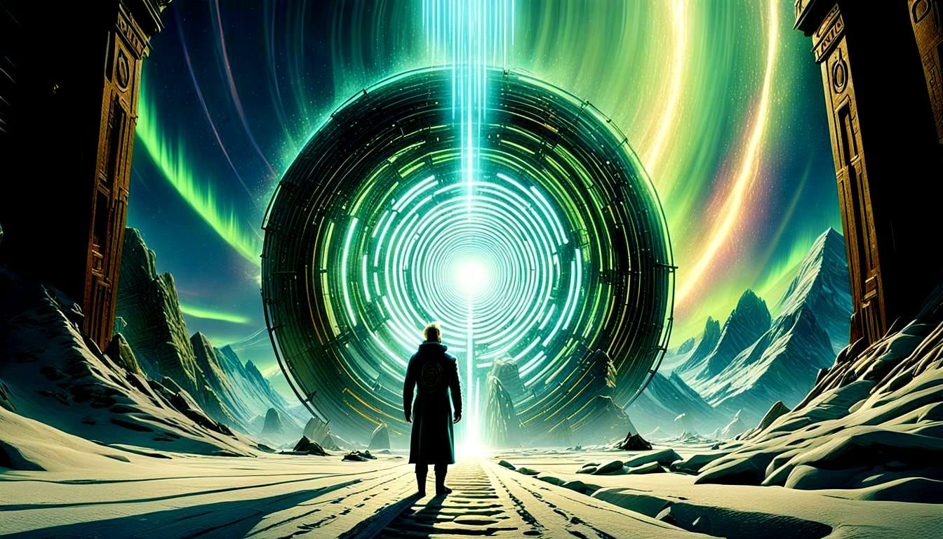 Ethereal Journey: Holographic Light Waves of Andromeda