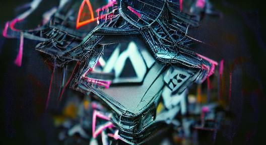 Hyperdetailed Geometric Organism in Black and White Ink