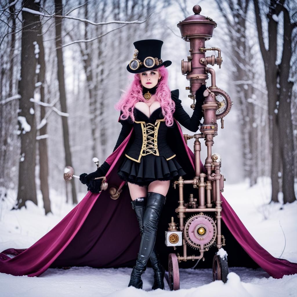 Wicked Lady From Sailor Moon As A Steampunk Witch In The Snowy Woods