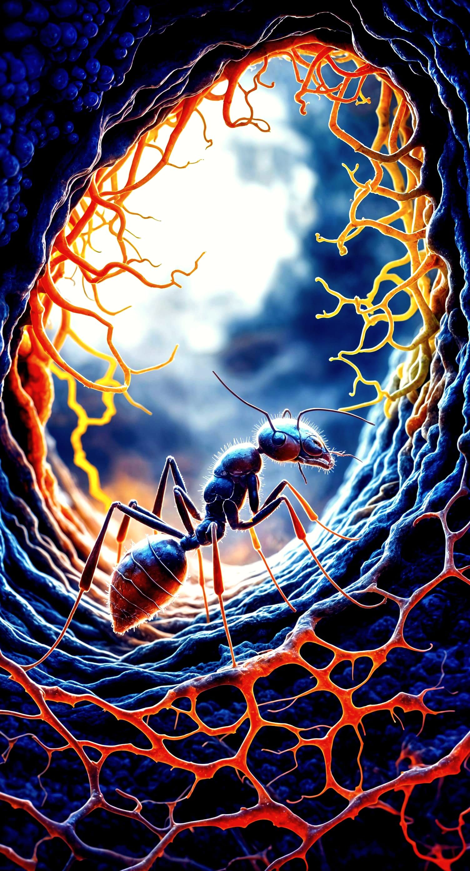 Zombie Ant Controlled by Ophiocordyceps Fungus in Macro HD