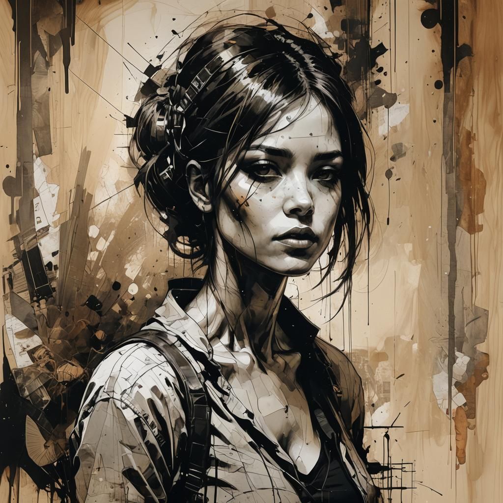 Expressionist Art with Warm Undertones and Onyx