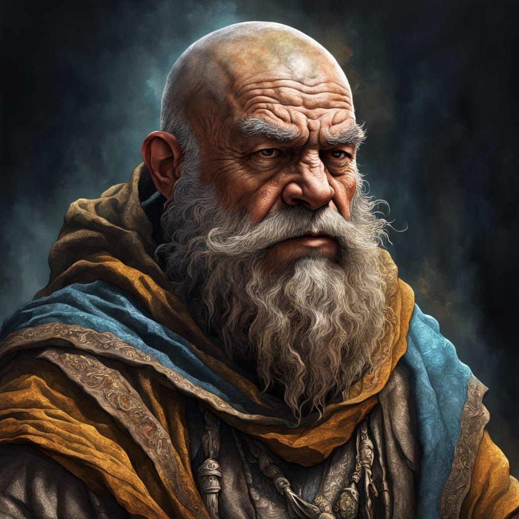Dwarf Monk in Triadic Colors