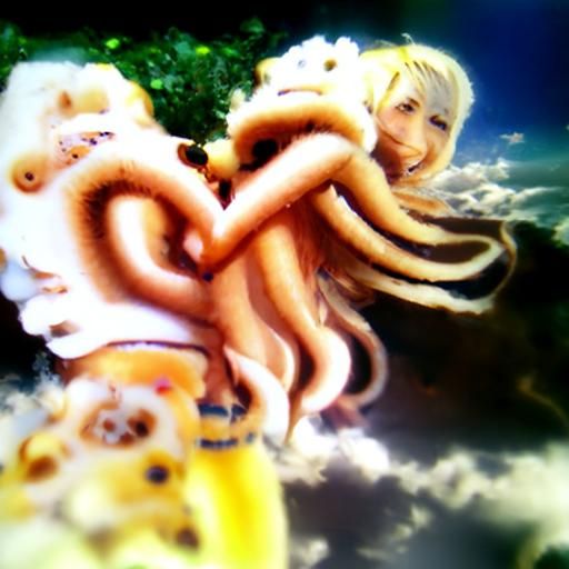 Octopus in Love with Girl in Divine Sunshine