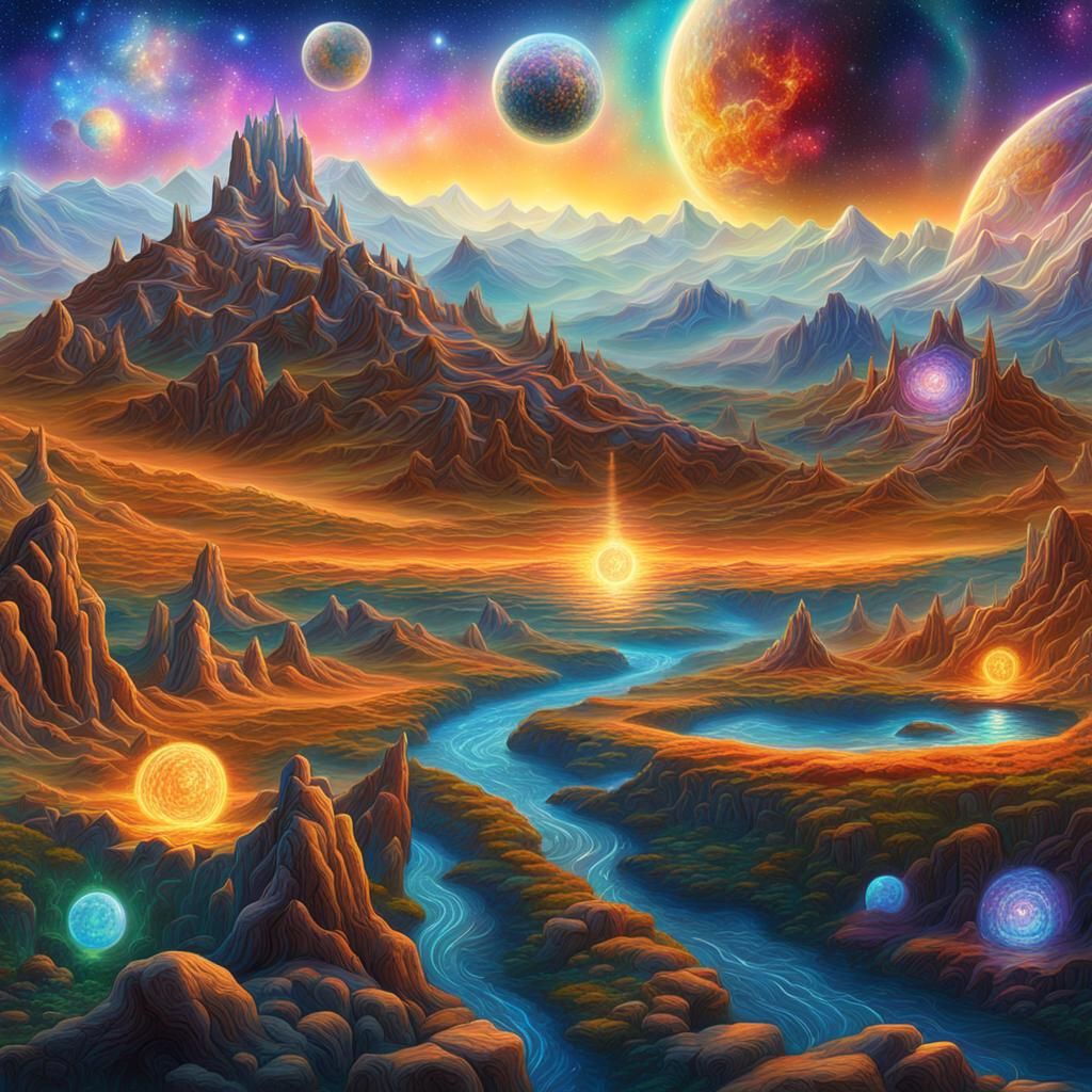 Holographic Astral Illustration of Yohach, Kalach, Natzariel...