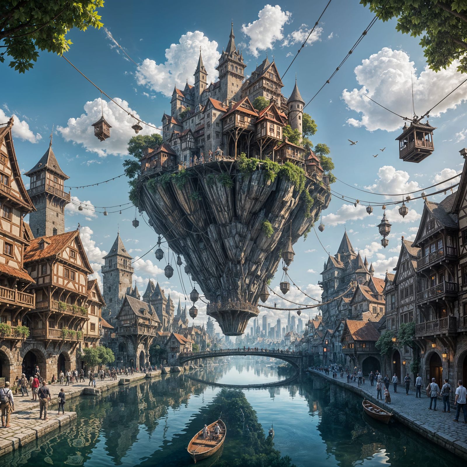 Futuristic City Meets Ancient World on Floating Islands