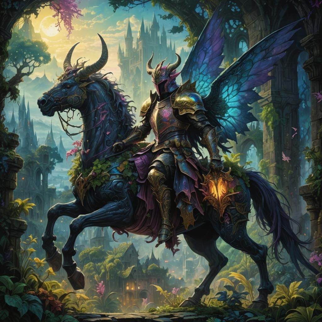 Epic Fantasy Warrior in Vintage Anime Style