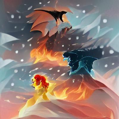 Abstract Fire and Ice Composition