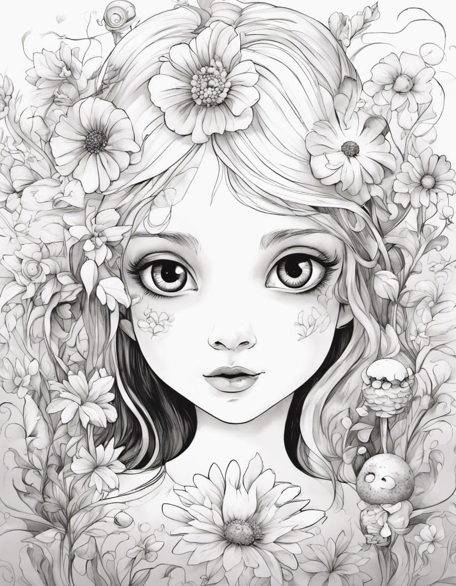 Enchanted Princess Outline in a Magical World