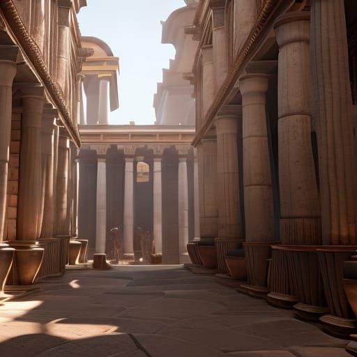Roman Market Grand Entrance in 3D Style