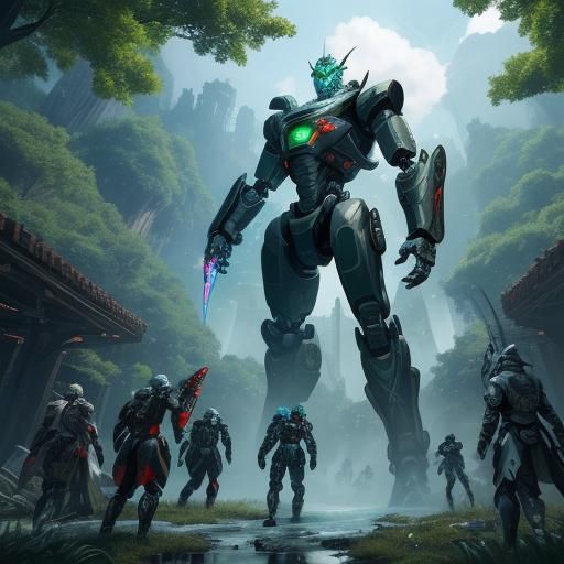 Epic Battle: Dragons, Robots, and Ancient Castles