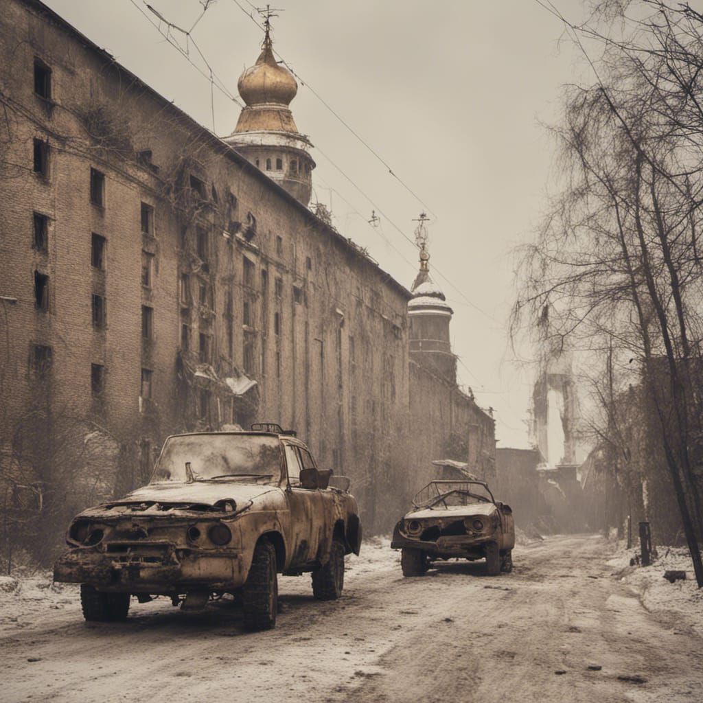 Post-Apocalyptic Kremlin After Nuclear Blast