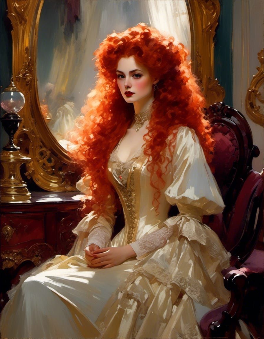 Victorian Vampire Mina Harker in Dreamy Vignettes