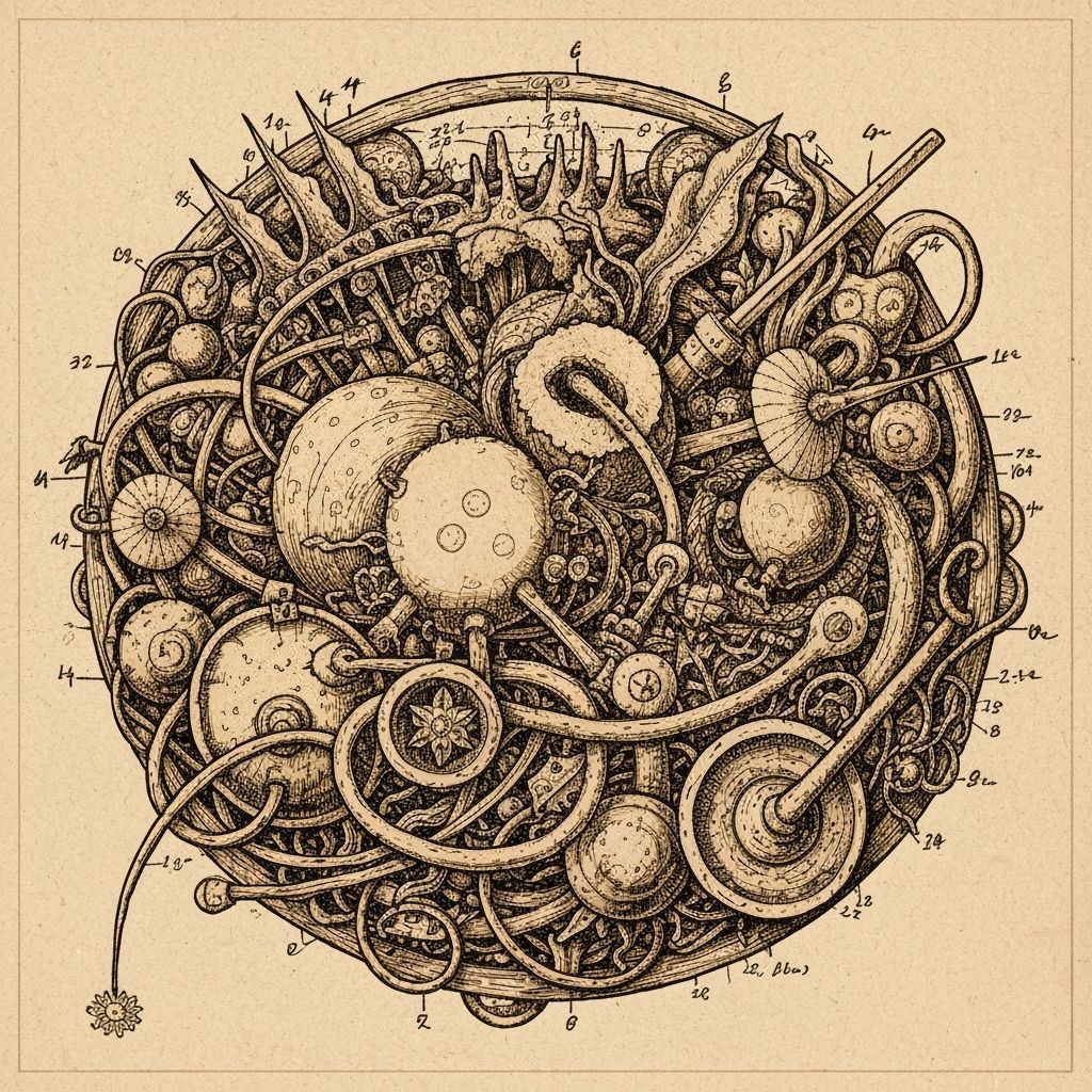 17th Century Astrological Diagram of a Surreal Creature