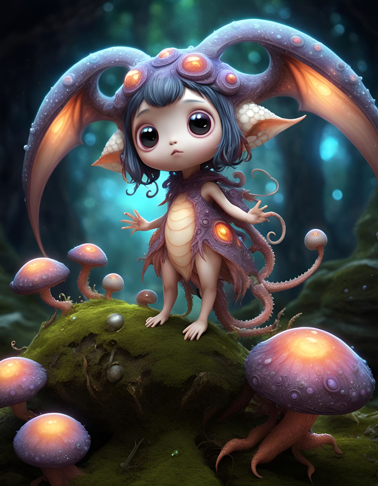 Eldritch Fairy: Hyperrealistic Anime Character