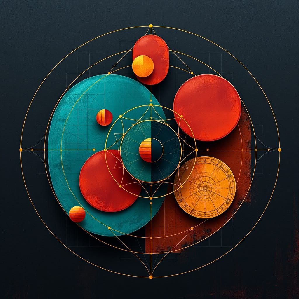 Cosmic Harmony in Geometric Abstraction