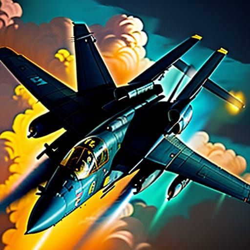 Anime Task Force Harrier EX Jets in Flight