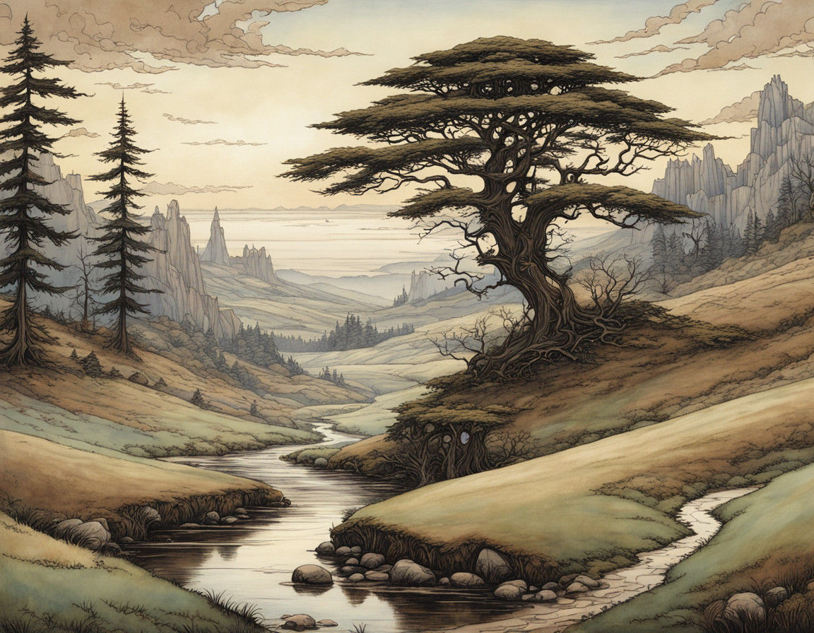 Dreamy Masterpiece in Gentle Earth Tones