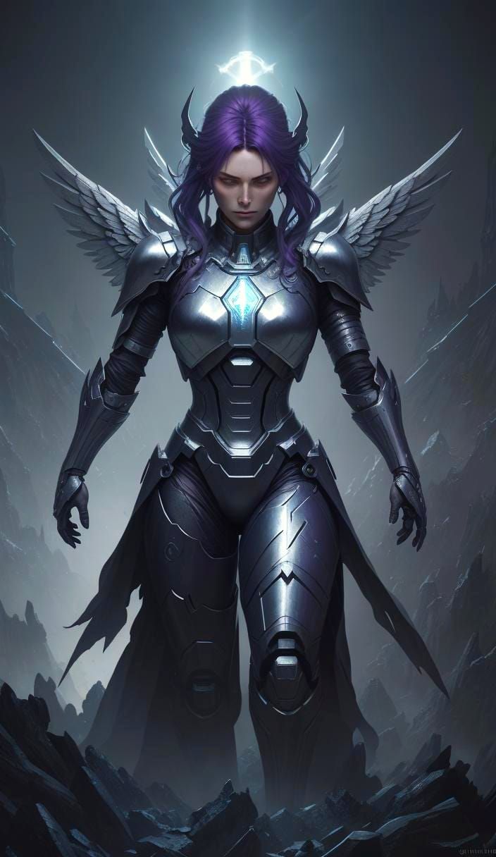 Metal Earth Angel in Dark Fantasy Style