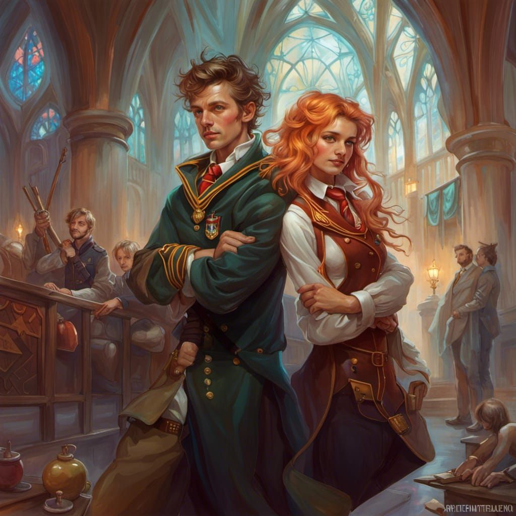 Hogwarts Series: Cute Couple in Charms Class