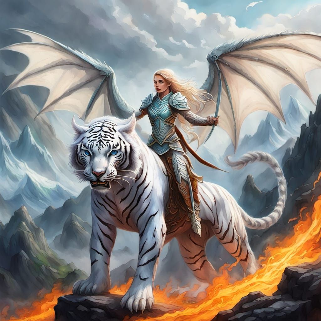 White Tiger Dragon and Princess Warrior
