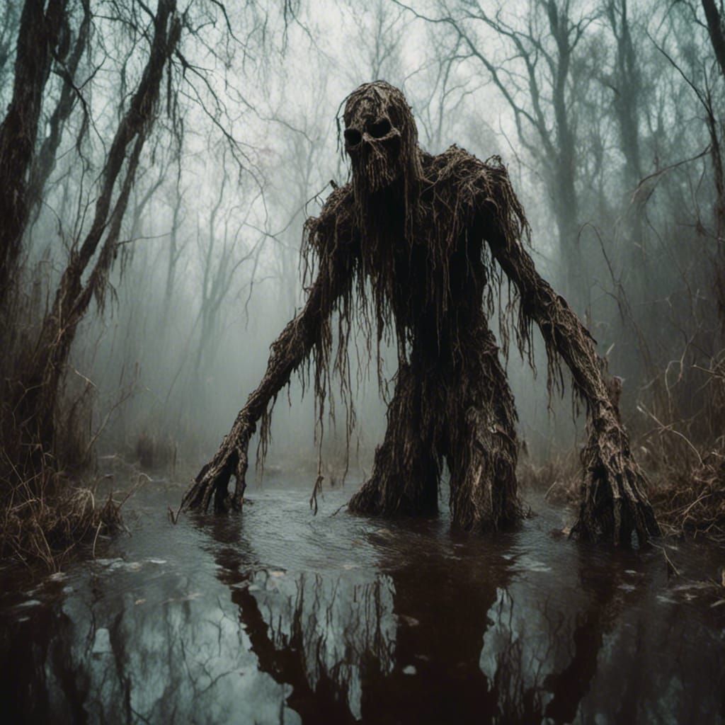 Macabre Tree Man Emerges from Swamp