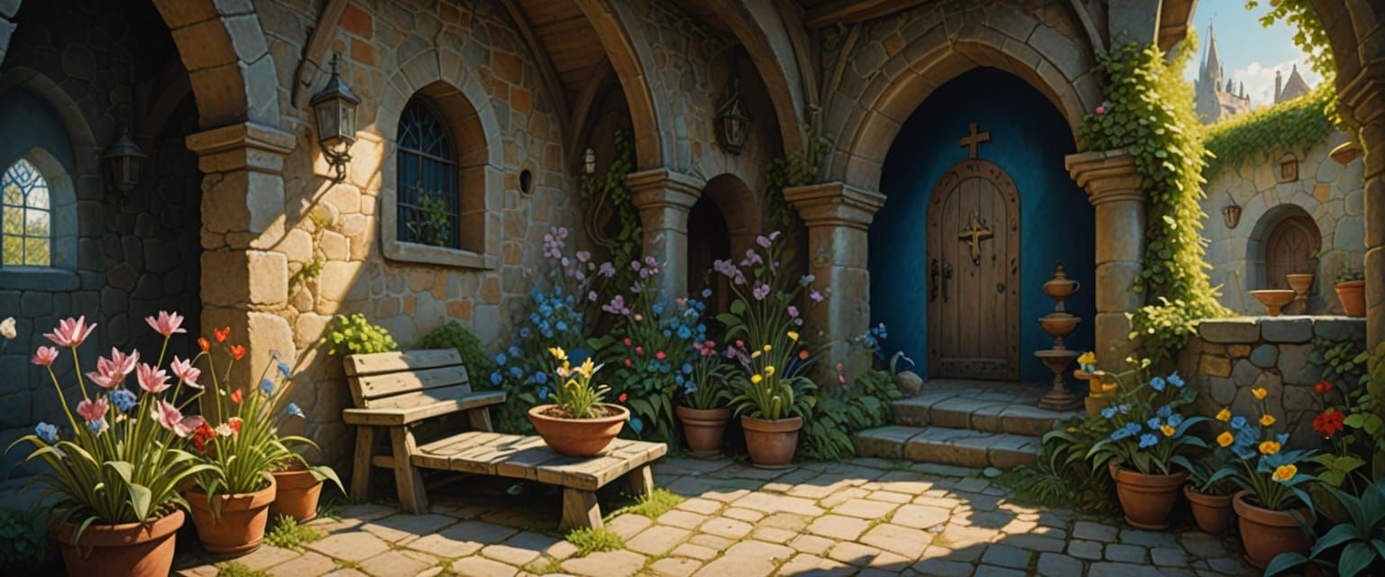 Ghibli-Inspired Passageways with Volumetric Lighting