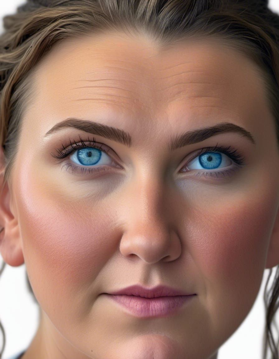 Realistic Portrait on Sunny Beach, Photorealistic