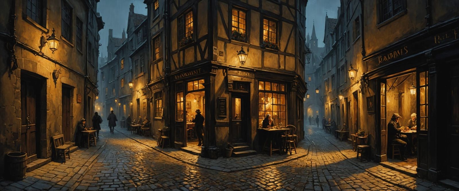 Medieval Alley Corner Tavern