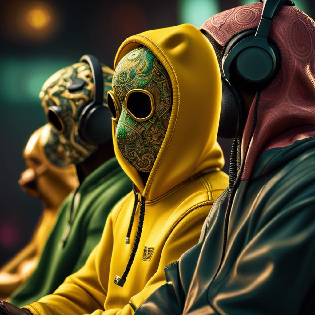 Squid Game Piggy Bank with Masked Figures