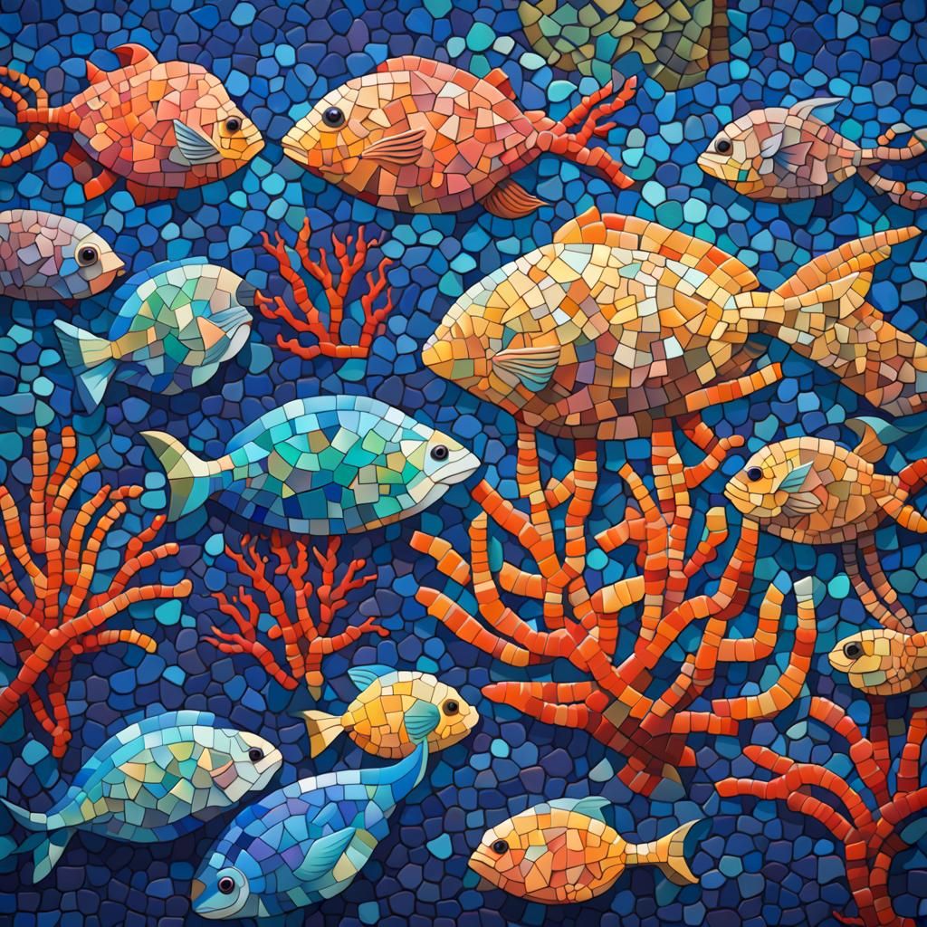 Vibrant Mosaic of Underwater Marine Life